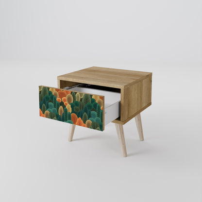 AUTUMN KALEIDOSCOPE Nightstand in Oak Effect