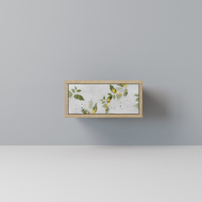 Comodino ELEGANT BOTANICS in effetto rovere