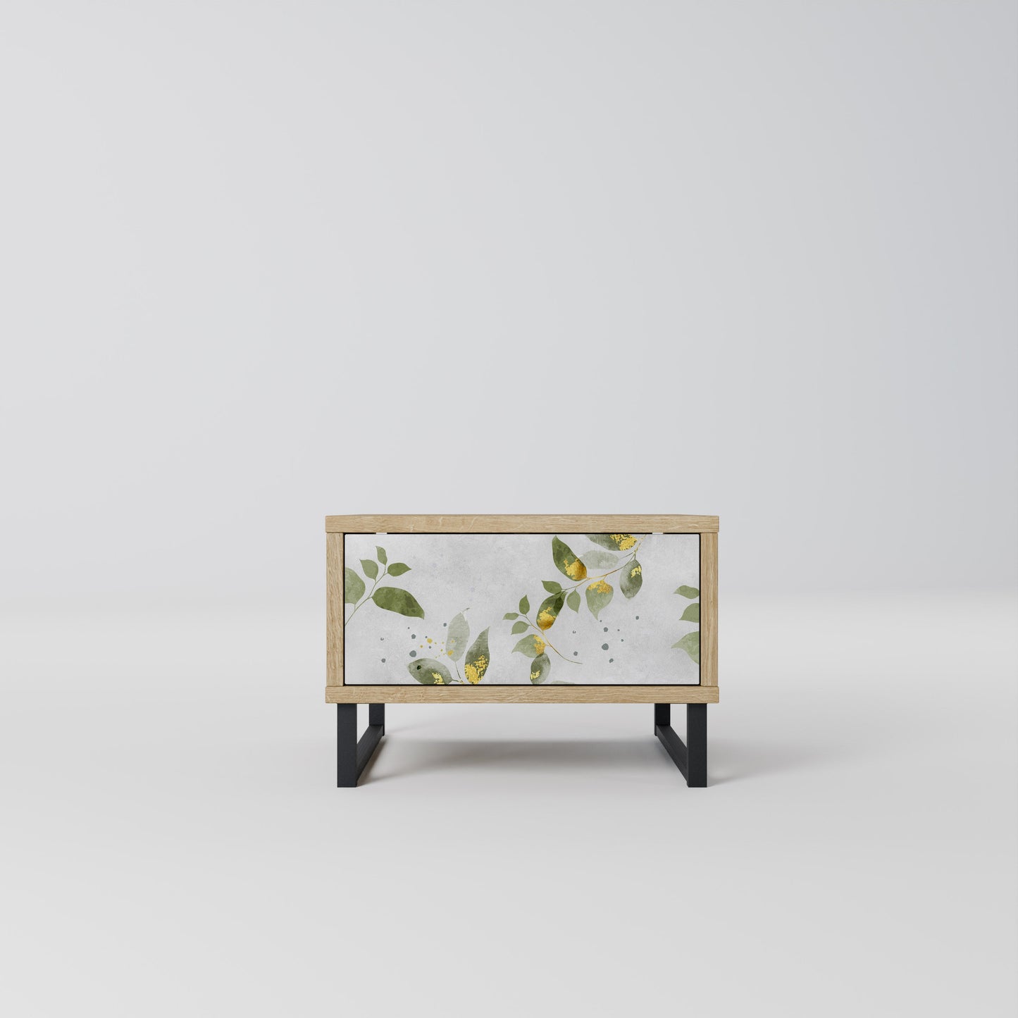 Comodino ELEGANT BOTANICS in effetto rovere