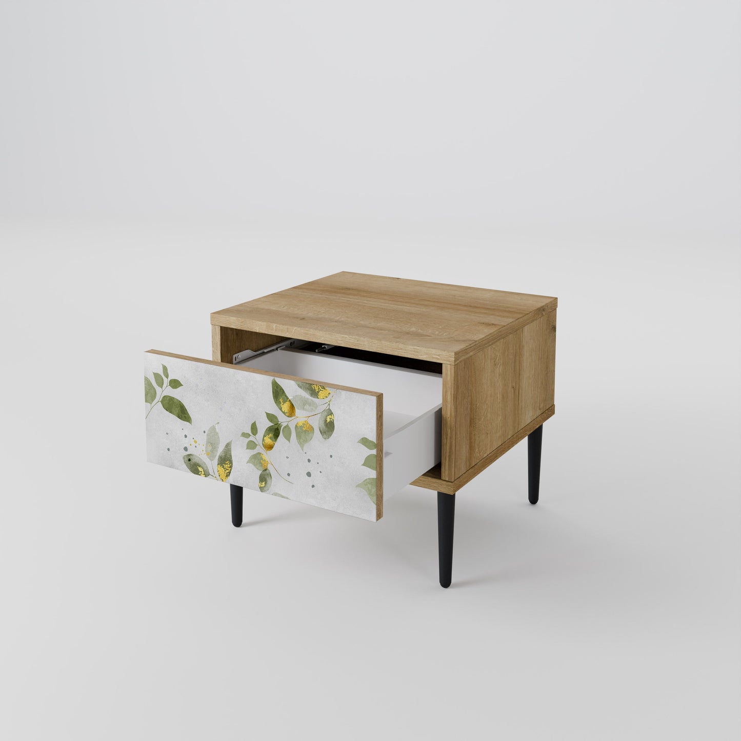 Comodino ELEGANT BOTANICS in effetto rovere