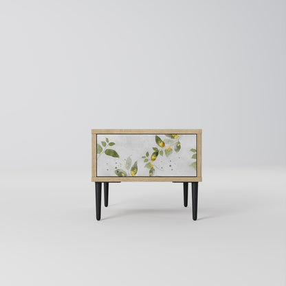Comodino ELEGANT BOTANICS in effetto rovere