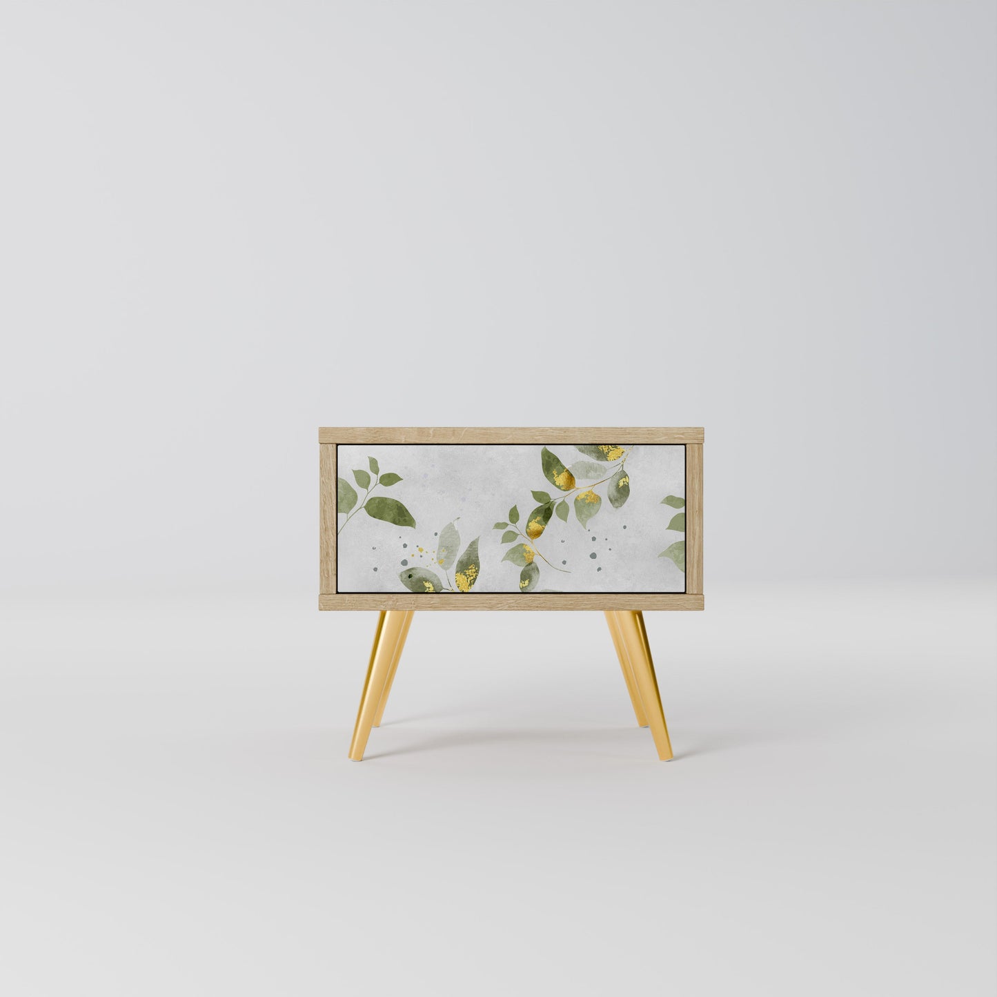 Comodino ELEGANT BOTANICS in effetto rovere