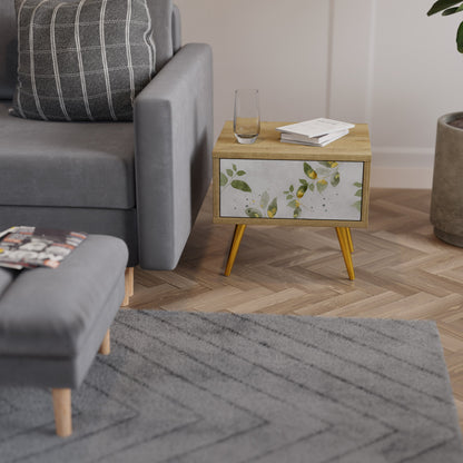 Comodino ELEGANT BOTANICS in effetto rovere