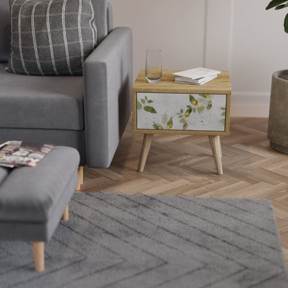 Comodino ELEGANT BOTANICS in effetto rovere