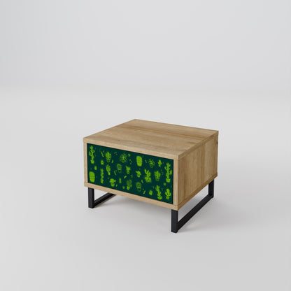 DESERT GREEN Nightstand in Oak Effect