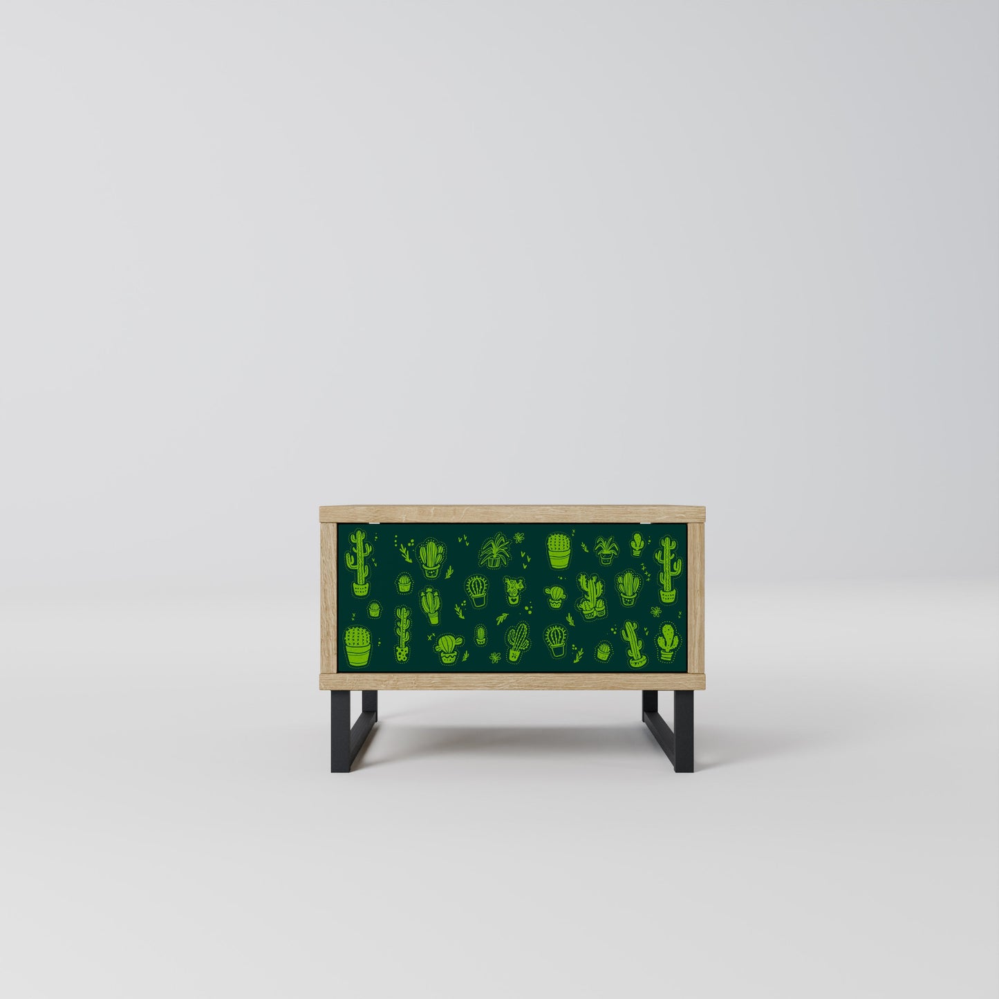 DESERT GREEN Nightstand in Oak Effect