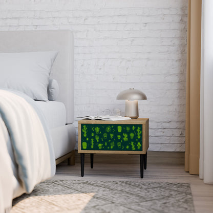 DESERT GREEN Nightstand in Oak Effect