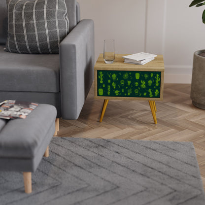 DESERT GREEN Nightstand in Oak Effect