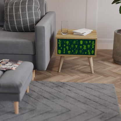 DESERT GREEN Nightstand in Oak Effect