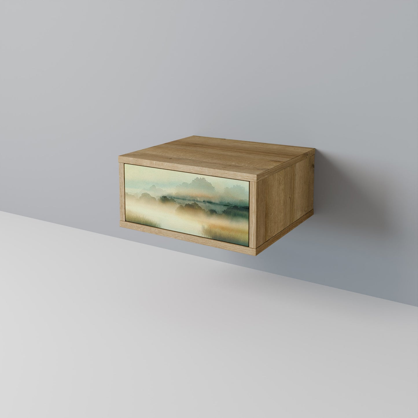 MORNING BY THE LAKE Nightstand in Oak Effect