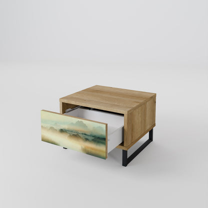 MORNING BY THE LAKE Nightstand in Oak Effect