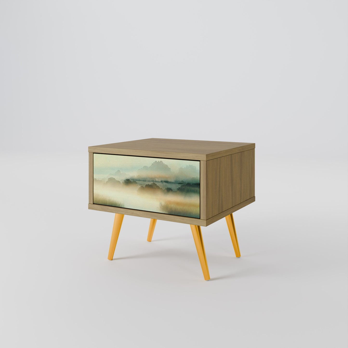 MORNING BY THE LAKE Nightstand in Oak Effect