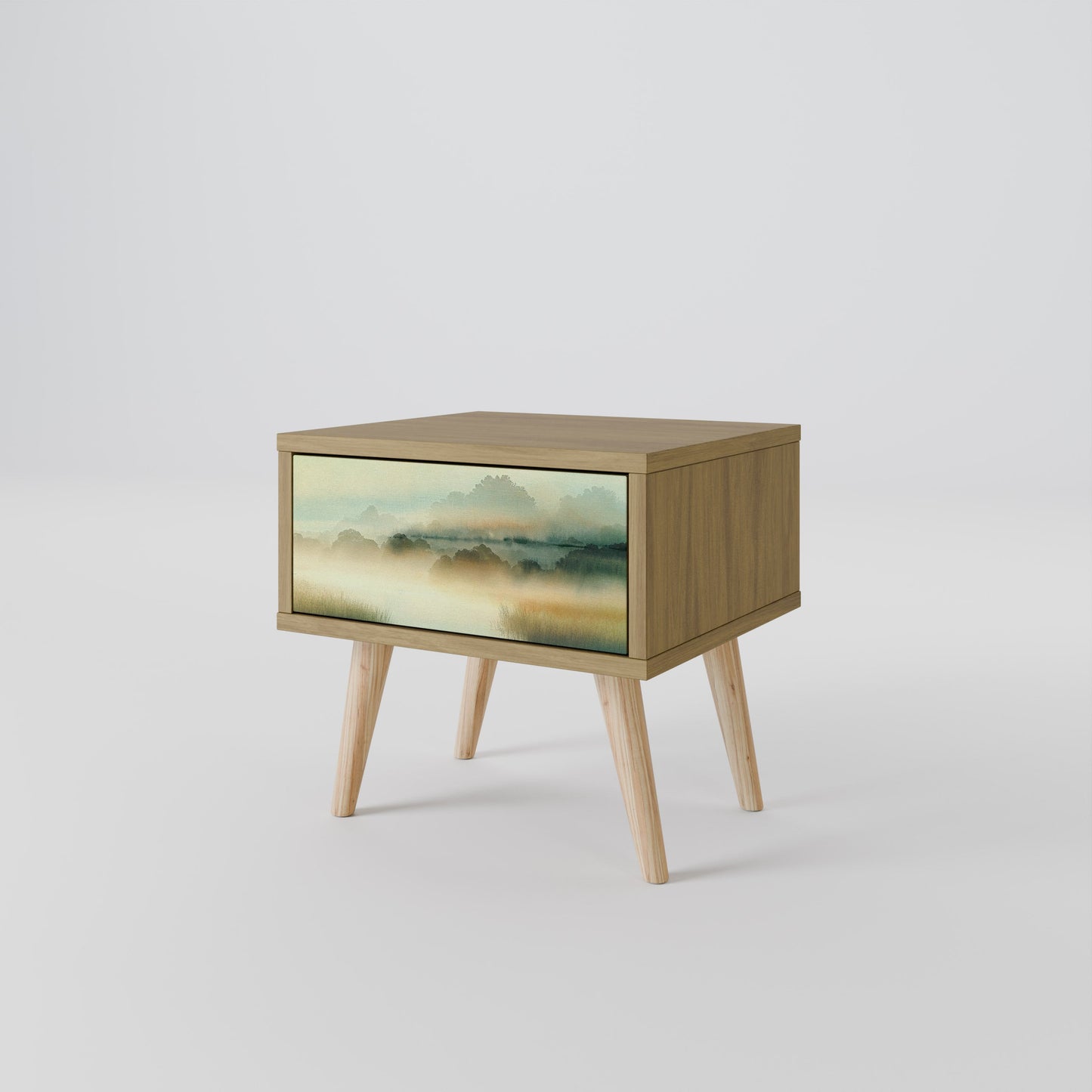 MORNING BY THE LAKE Nightstand in Oak Effect