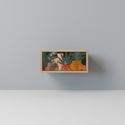TROPICAL COMPOSITION Nightstand in Oak Effect