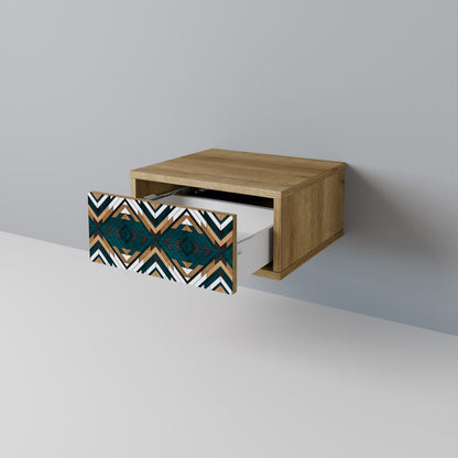 Comodino GEOMETRIA ARTISTICA in effetto rovere