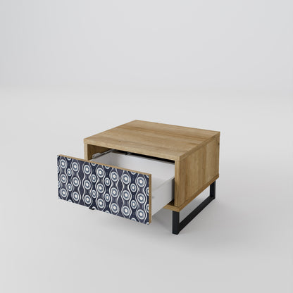 Comodino GRAPHITE EYES effetto rovere