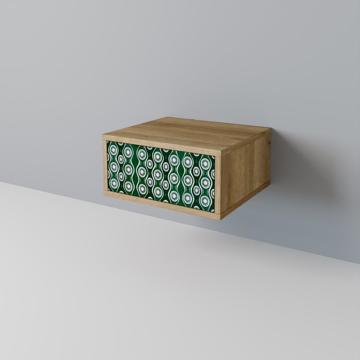 GREEN EYES Nightstand in Oak Effect