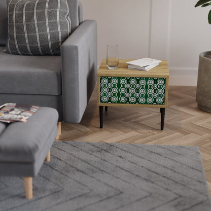 GREEN EYES Nightstand in Oak Effect