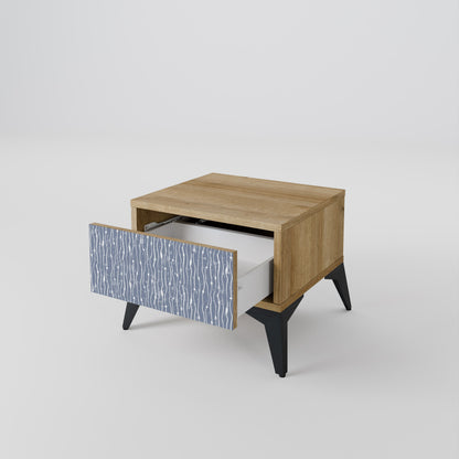 Comodino GRAPHITE RAIN in effetto rovere