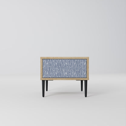 Comodino GRAPHITE RAIN in effetto rovere