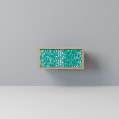 Comodino TURQUOISE RAIN in effetto rovere