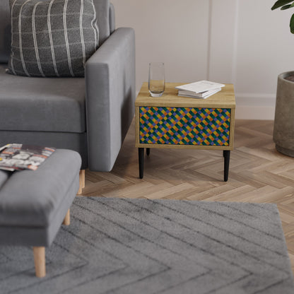 Comodino PAINTED SQUARES MIX effetto rovere