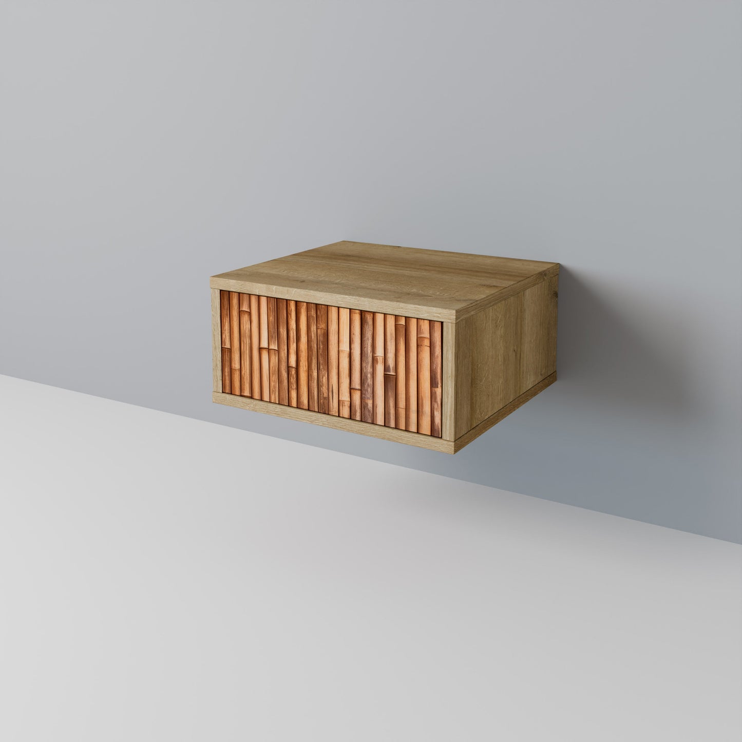 Comodino in LEGNO NATURALE effetto rovere