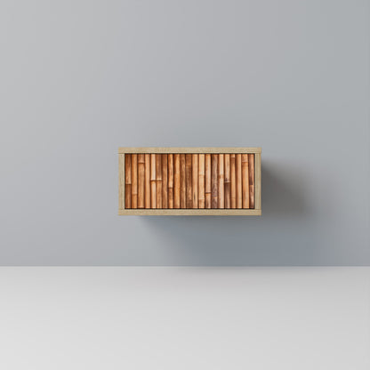 Comodino in LEGNO NATURALE effetto rovere