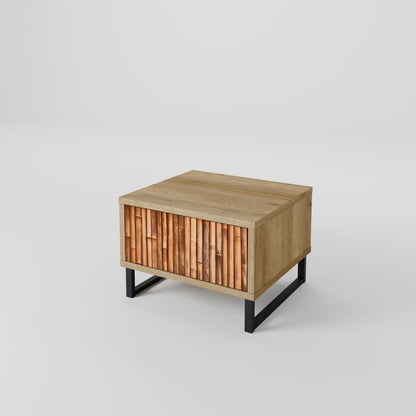 Comodino in LEGNO NATURALE effetto rovere