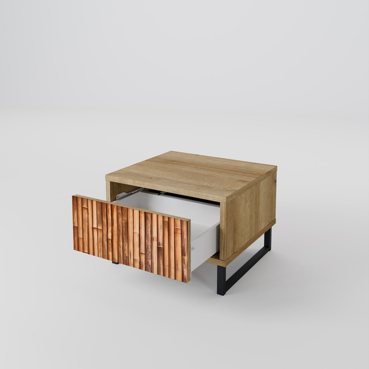 Comodino in LEGNO NATURALE effetto rovere