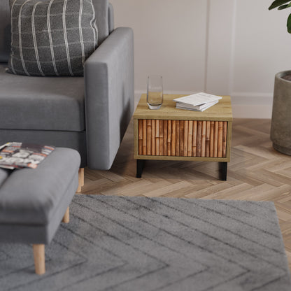 Comodino in LEGNO NATURALE effetto rovere