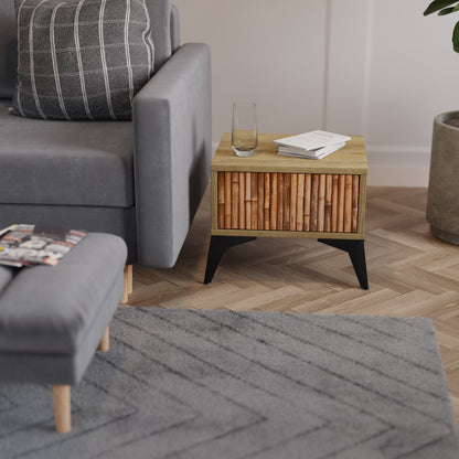 Comodino in LEGNO NATURALE effetto rovere