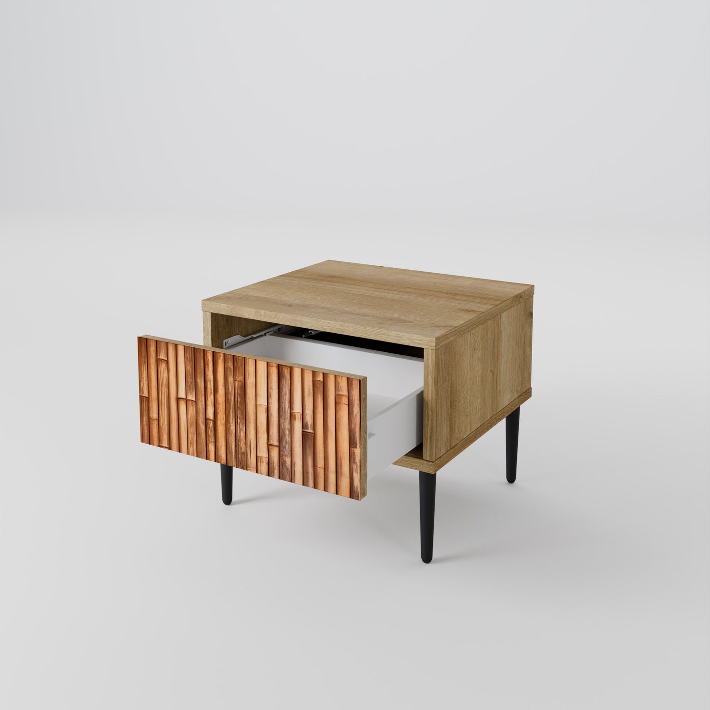 Comodino in LEGNO NATURALE effetto rovere