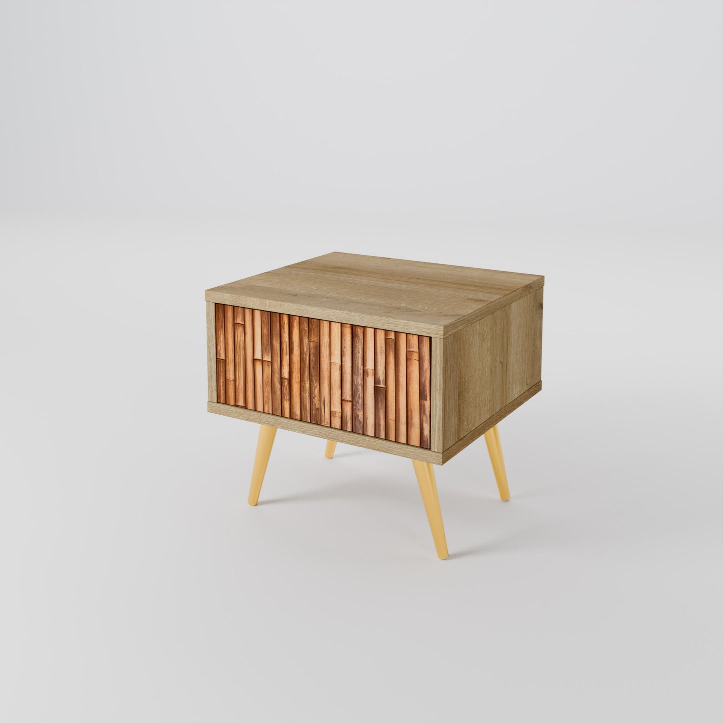 Comodino in LEGNO NATURALE effetto rovere