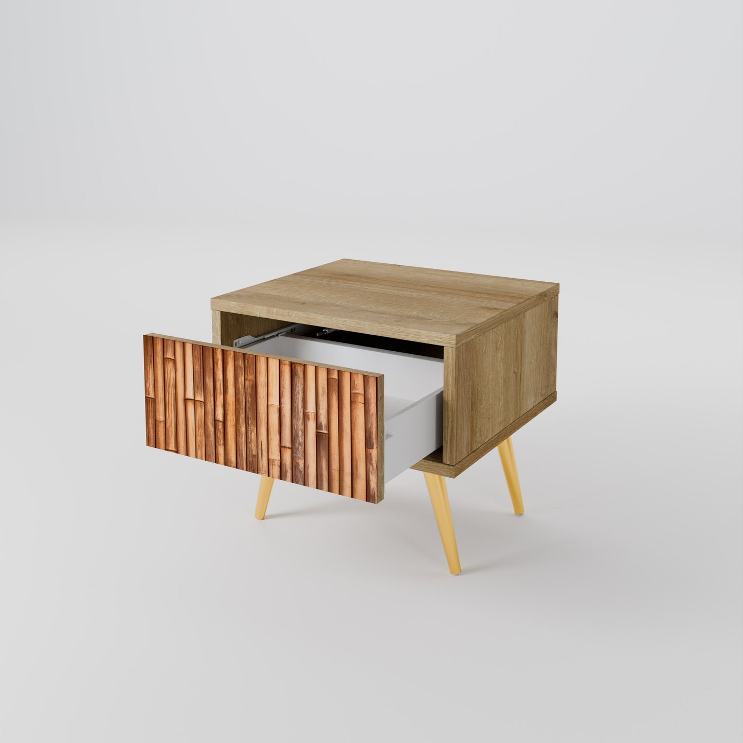 Comodino in LEGNO NATURALE effetto rovere