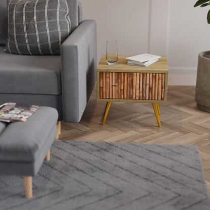 Comodino in LEGNO NATURALE effetto rovere