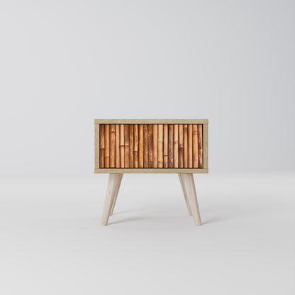 Comodino in LEGNO NATURALE effetto rovere