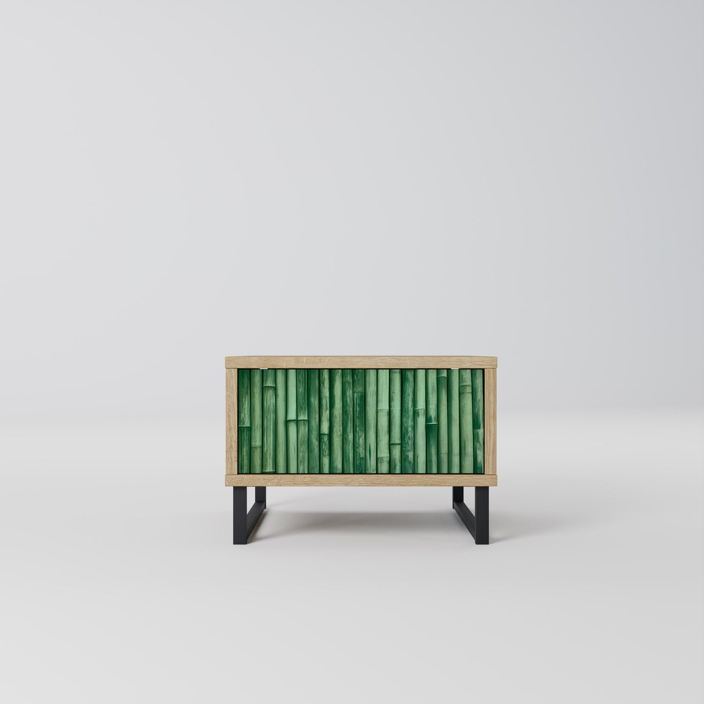 Comodino NATURAL GREEN in effetto rovere