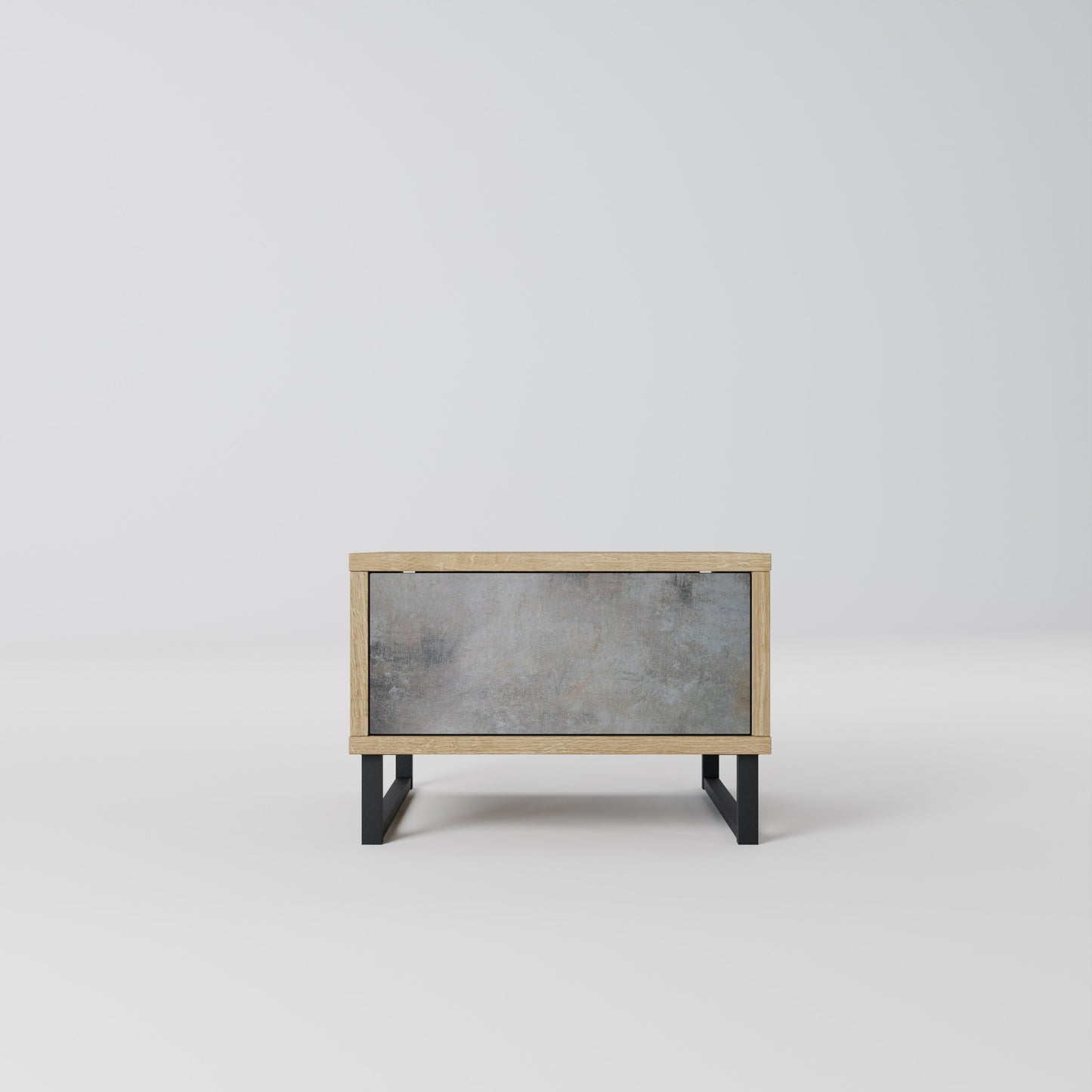 CONCRETE WALL Nightstand in Oak Effect