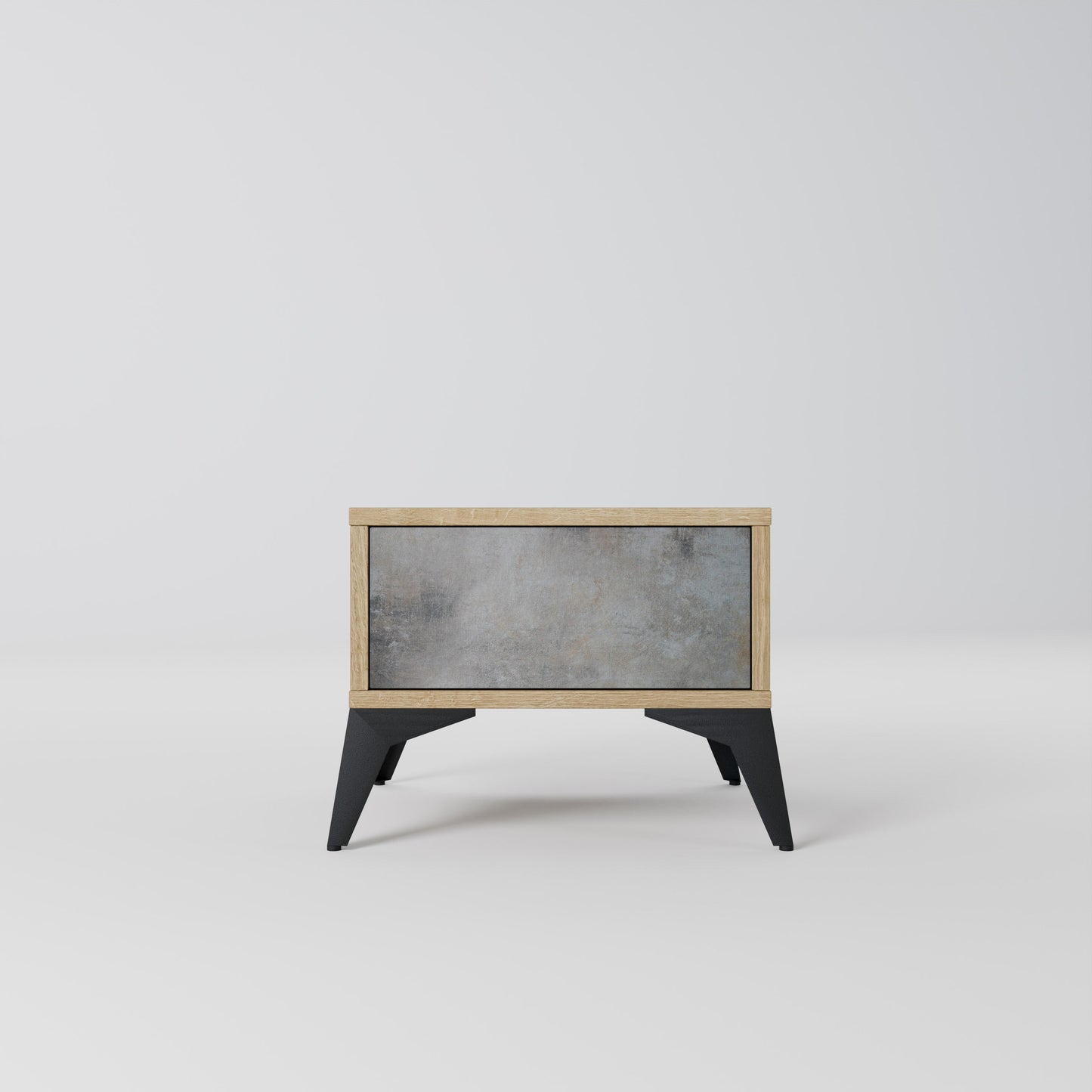 CONCRETE WALL Nightstand in Oak Effect