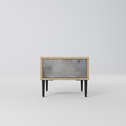 CONCRETE WALL Nightstand in Oak Effect