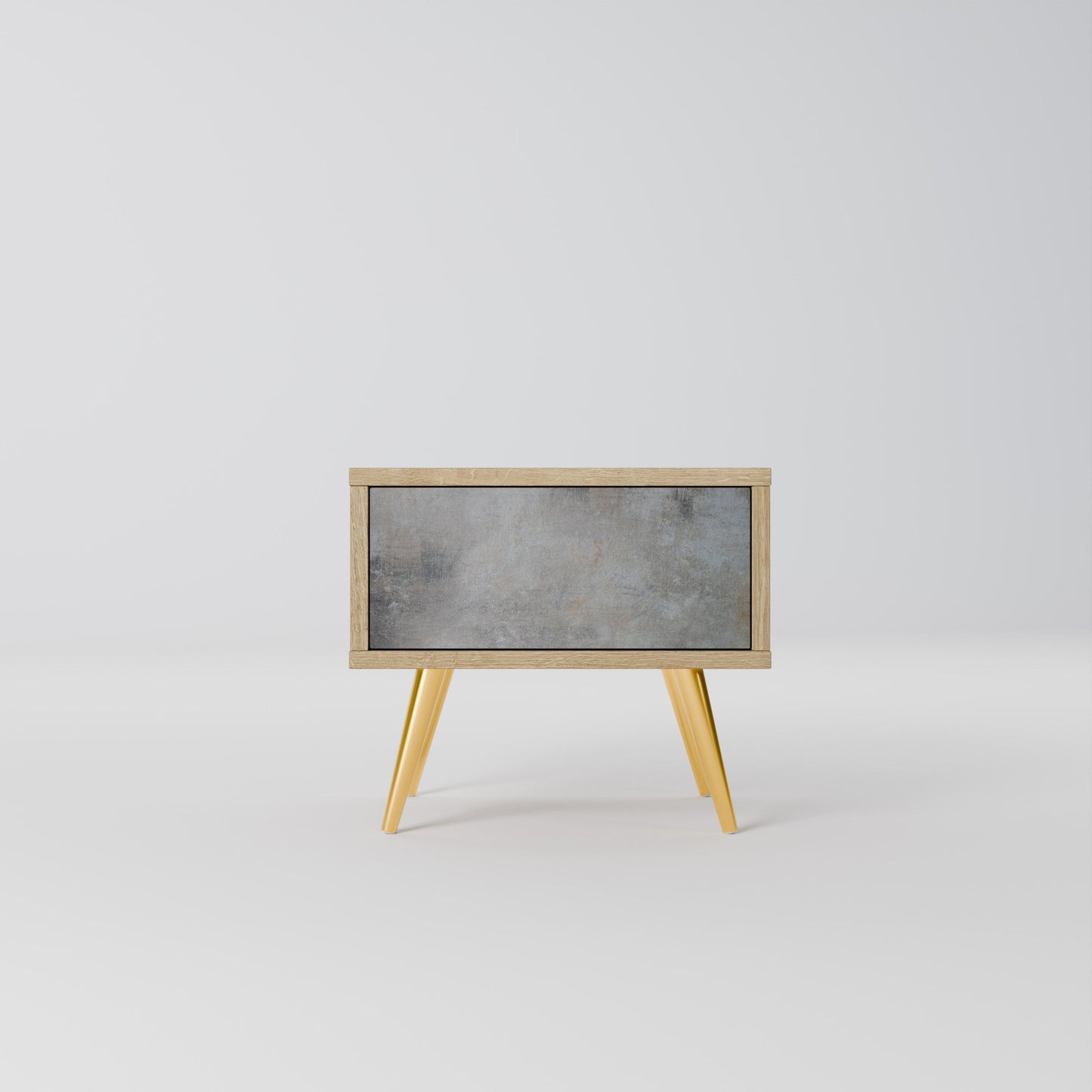 CONCRETE WALL Nightstand in Oak Effect