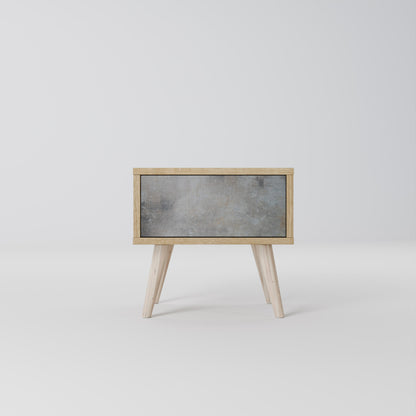 CONCRETE WALL Nightstand in Oak Effect