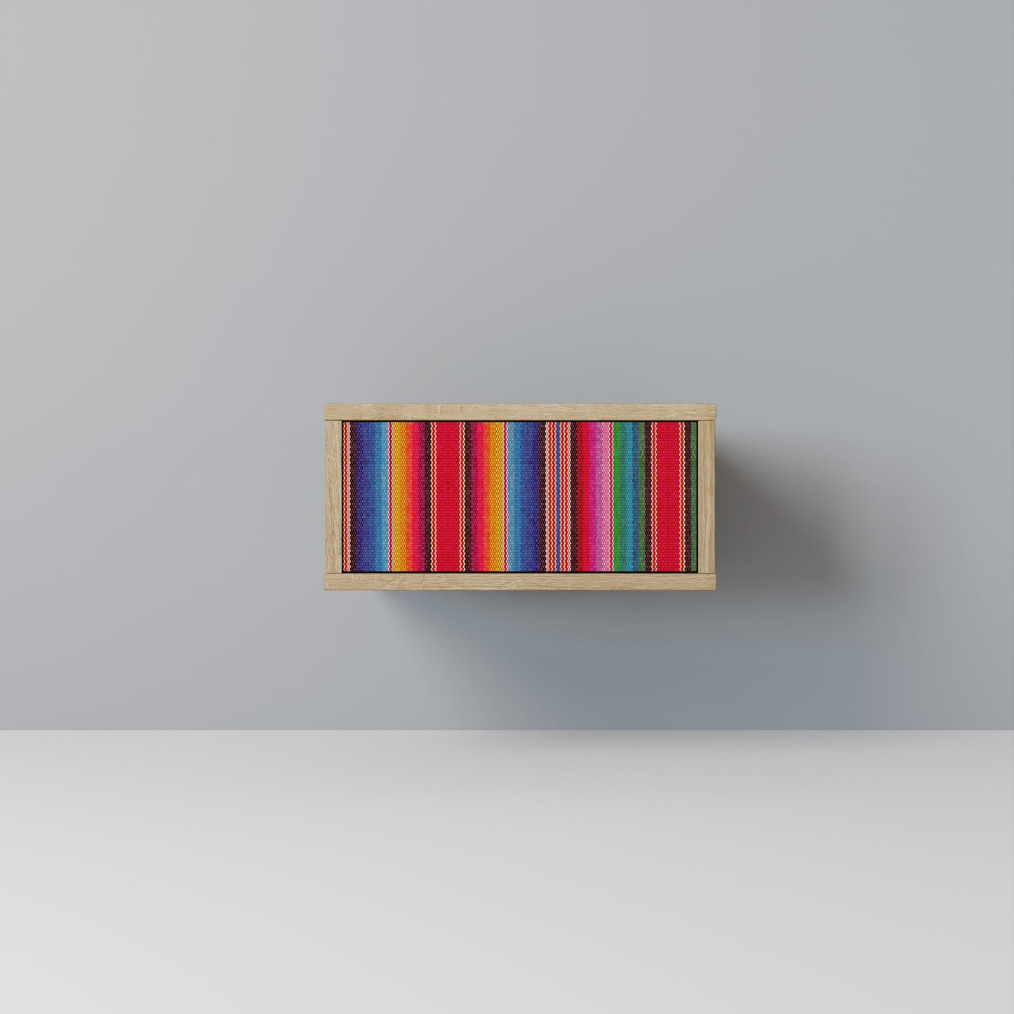 Comodino ETNICO MESSICANO in effetto rovere