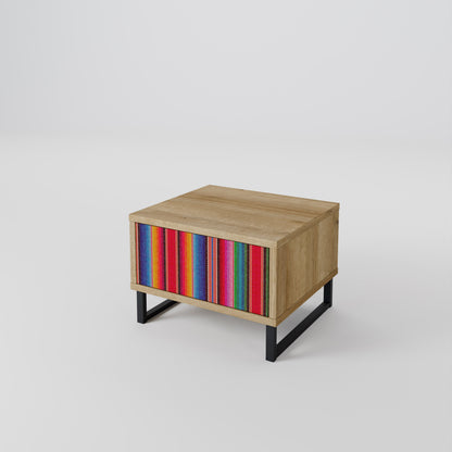 Comodino ETNICO MESSICANO in effetto rovere