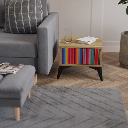 Comodino ETNICO MESSICANO in effetto rovere