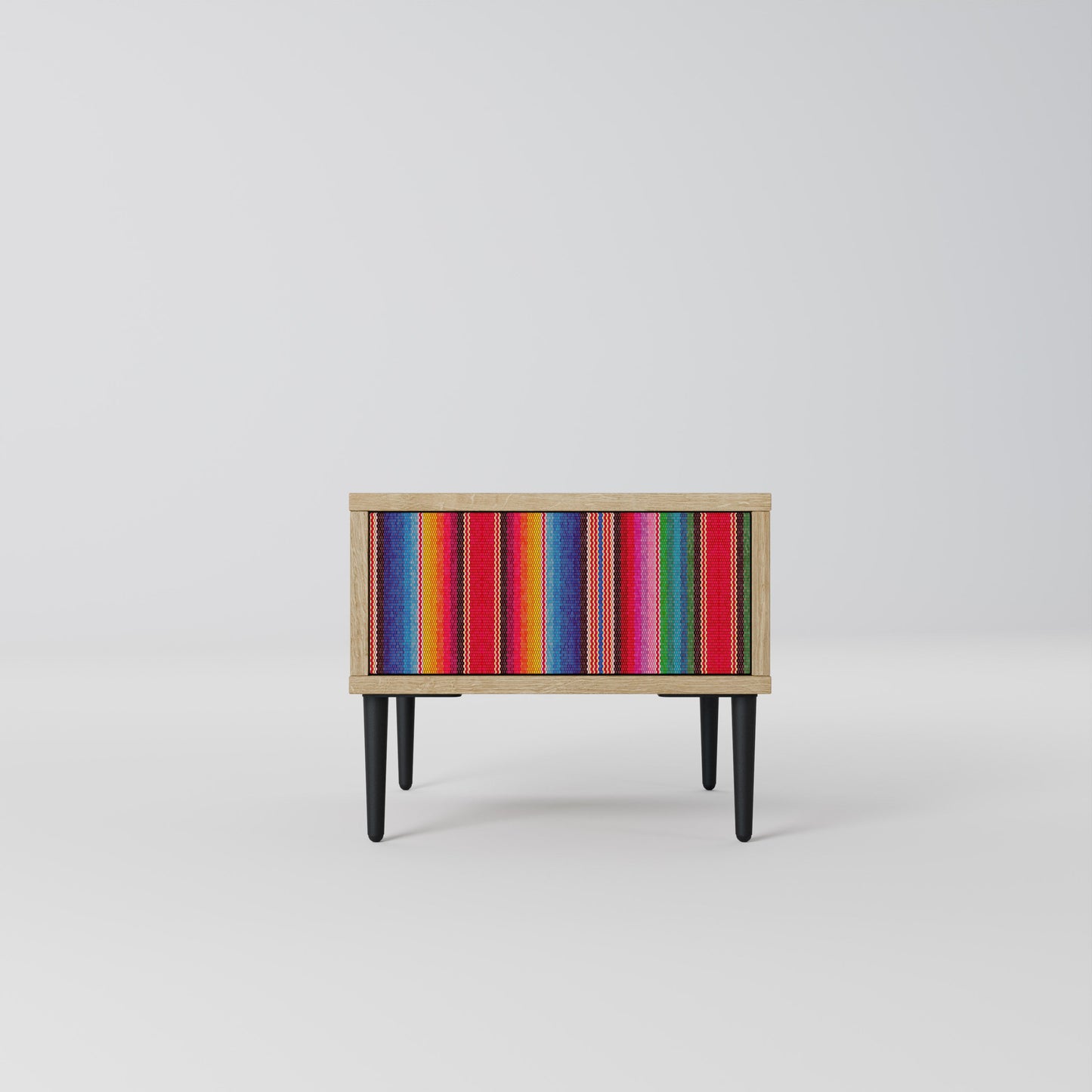 Comodino ETNICO MESSICANO in effetto rovere