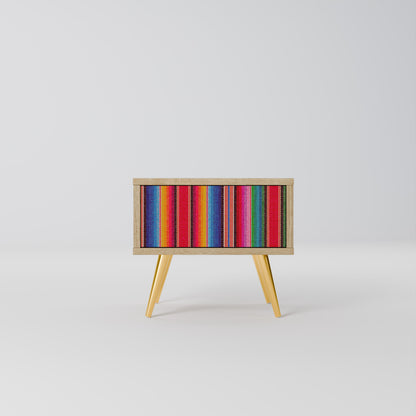 Comodino ETNICO MESSICANO in effetto rovere