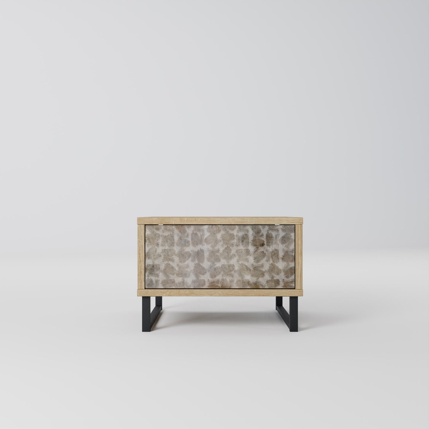 SLIGHTLY BLURRED Nightstand in Oak Effect