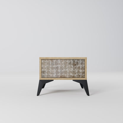 SLIGHTLY BLURRED Nightstand in Oak Effect